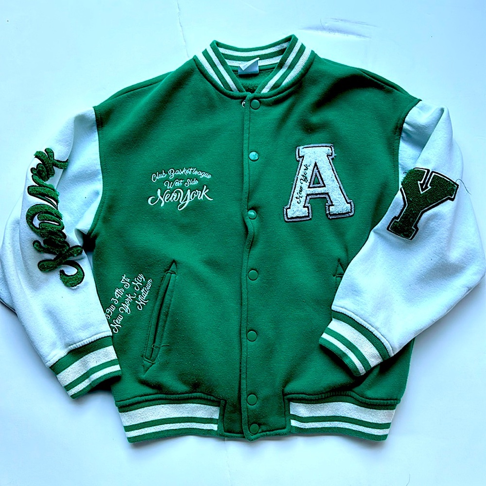 Green/white Letterman Jacket